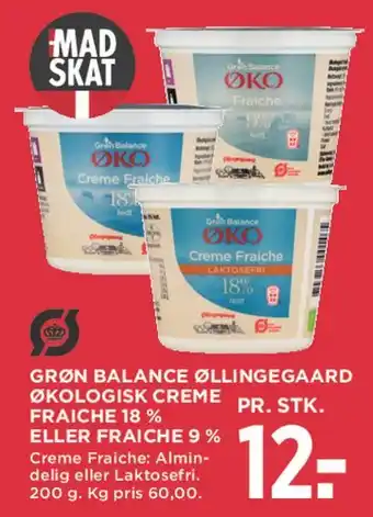 MENY Grøn Balance Øllingegaard Økologisk Creme Fraiche tilbud