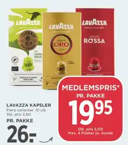 MENY Lavazza kapsler tilbud