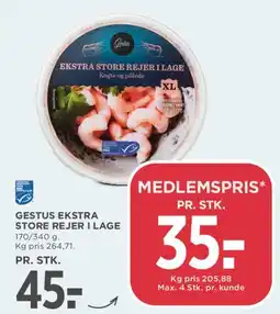 MENY Gestus Ekstra Store Rejer i Lage tilbud