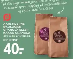 MENY Økologisk granola / kakaogranola tilbud