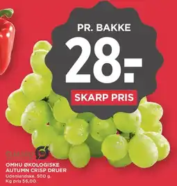 MENY Økologiske Autumn Crisp druer tilbud