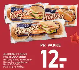 MENY Quickbury Buns (fastfood brød) tilbud