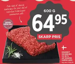 MENY Hakket oksekød af dansk kødkvæg tilbud