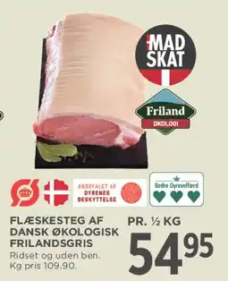 MENY Flæskesteg af dansk økologisk frilandsgris tilbud