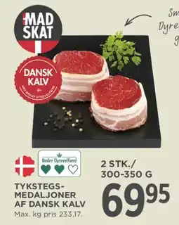 MENY Tykstegs-medaljoner af dansk kalv tilbud