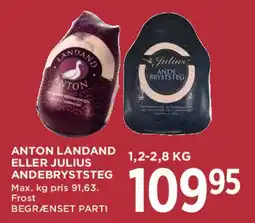 MENY Anton Landand eller Julius andebryststeg tilbud