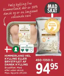 MENY Himmerland hel kylling / brystfilet af dansk kylling tilbud