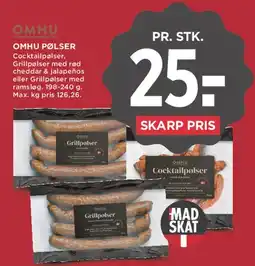 MENY OMHU pølser tilbud