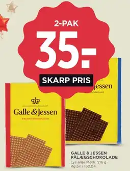 MENY Galle & Jessen pålægschokolade (2-pak) tilbud