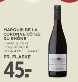 MENY Marquis de la Coronne Côtes du Rhône tilbud