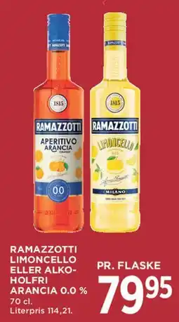 MENY Ramazzotti Limoncello eller Alkoholfri Arancia 0.0% tilbud