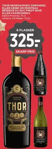 MENY Thor Negroamaro Zinfandel (v/6 flasker) tilbud