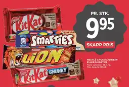 MENY Nestlé chokoladebar eller Smarties tilbud