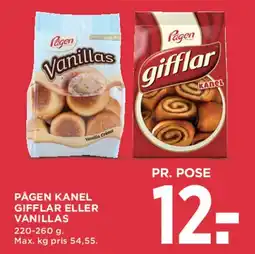 MENY Pågen kanel gifflar eller vanillas tilbud