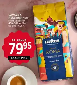 MENY Lavazza Hele Bønner (Roma) tilbud