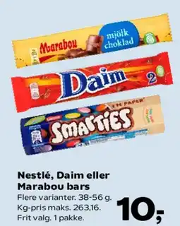 SuperBrugsen Nestlé, Daim eller Marabou bars tilbud