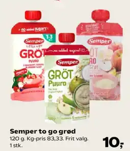 Kvickly Semper to go grød tilbud