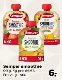 Kvickly Semper smoothie tilbud