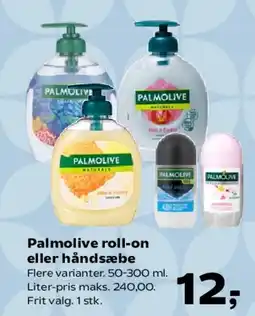 SuperBrugsen Palmolive roll-on eller håndsæbe tilbud