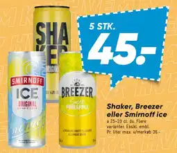 Bilka Shaker, Breezer eller Smirnoff Ice tilbud