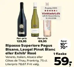 SuperBrugsen Ripasso Superiore Pagus Bisano, Laugel Pinot Blanc eller Rosé tilbud