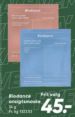 Bilka Biodance ansigtsmaske tilbud
