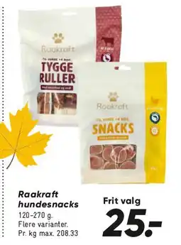 Bilka Raakaft hundesnacks / tygge ruller tilbud