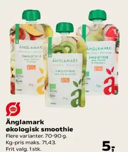 Kvickly Änglamark økologisk smoothie tilbud