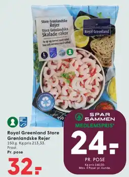 SPAR Royal Greenland Store Grønlandske Rejer tilbud
