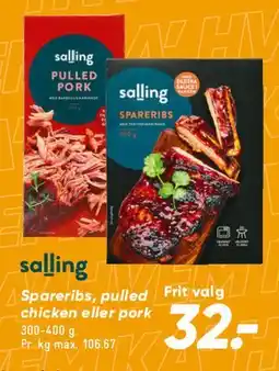 Bilka Salling spareribs / pulled pork tilbud