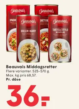 SPAR Beauvais Middagsretter tilbud