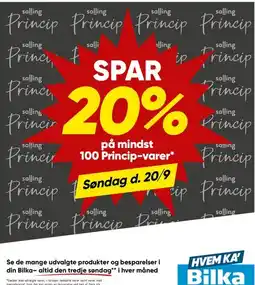 Bilka SPAR 20% tilbud