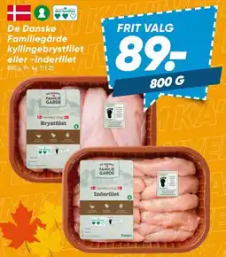 Bilka De Danske Familiegårde kyllingebrystfilet eller inderfilet tilbud
