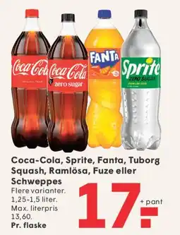 SPAR Coca‑Cola, Sprite, Fanta m.fl. (flaske) tilbud
