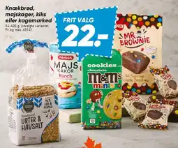Bilka Knækbrød, majskager, kiks eller kagemarked tilbud