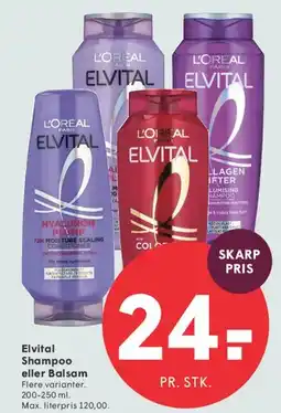 SPAR Elvital Shampoo eller Balsam tilbud