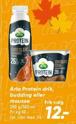 Bilka Arla Protein (drik / budding / mousse) tilbud