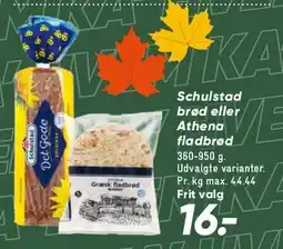 Bilka Schulstad brød eller Athena fladbrød tilbud