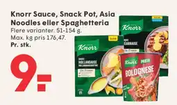 SPAR Knorr Sauce, Snack Pot, Asia Noodles eller Spaghetteria tilbud