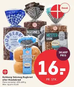 SPAR Kohberg Velsmag Rugbrød eller Hvedebrød tilbud