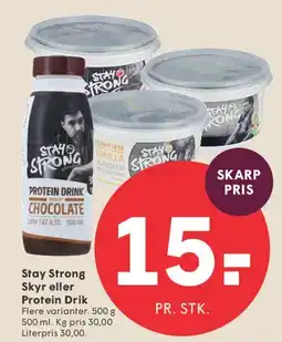 SPAR Stay Strong Skyr eller Protein Drik tilbud