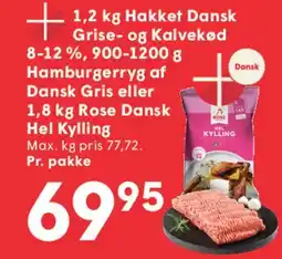 SPAR 1,2 kg Hakket Dansk (grise- og kalvekød) tilbud