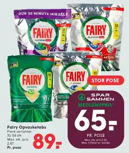 SPAR Fairy Opvasketabs tilbud