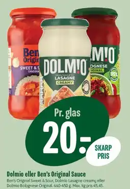 Min Købmand Dolmio eller Ben's Original Sauce tilbud