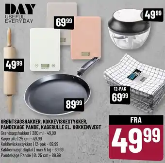 Grøntsagshakker, Kokkeviskestykker, Pandekage Pande, Kagerulle El. Køkkenvægt