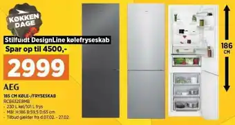 Power 185 Cm Køle-/Fryseskab RCB632E8MB tilbud