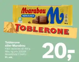 Let-Køb Toblerone eller Marabou tilbud