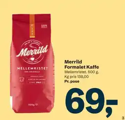 Let-Køb Merrild Formalet Kaffe tilbud