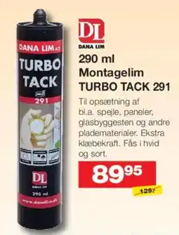 Bauhaus Dana Lim Montagelim Turbo Tack 291 tilbud
