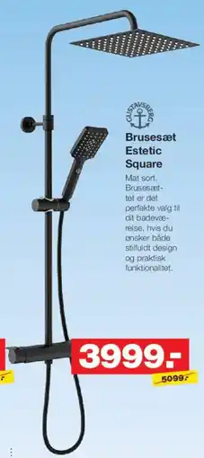 Bauhaus Gustavsberg Brusesæt Estetic Square tilbud
